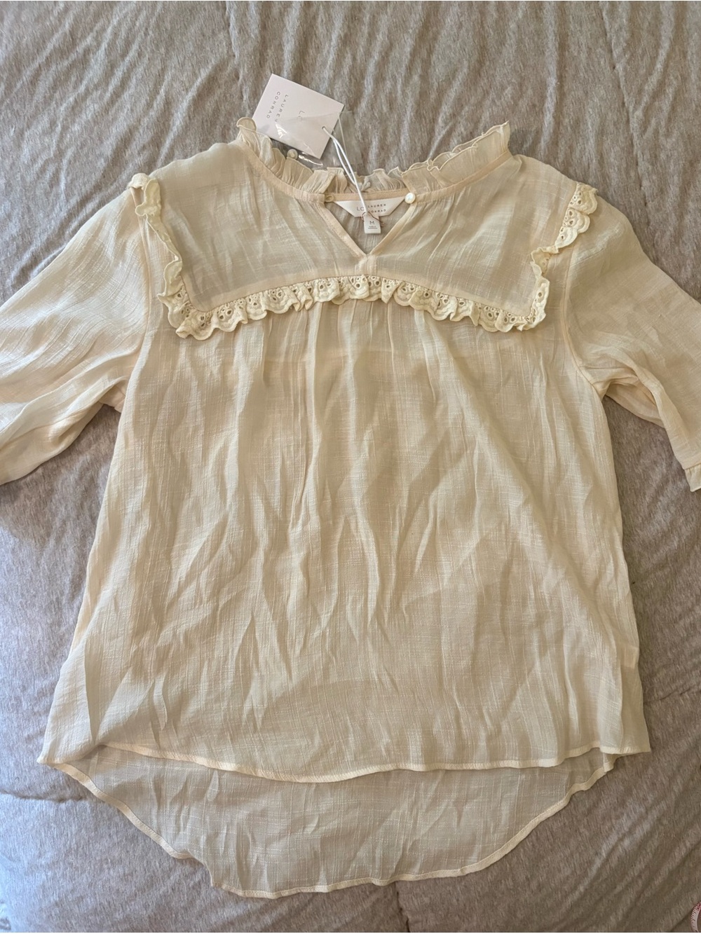 Ruffle white blouse